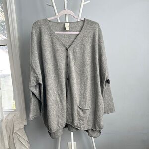 J. Jill Gray Cardigan Sweater with Relaxed Fit